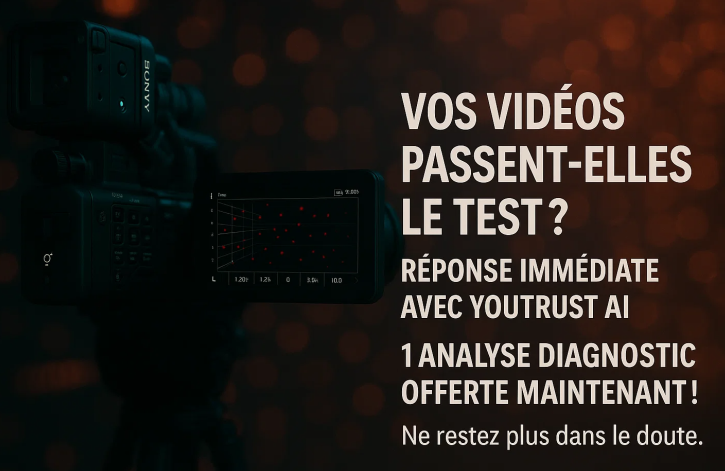 Vos vidéos passent-elles le test? Réponse immédiate avec YouTrust AI - 1 analyse diagnostic offerte maintenant!